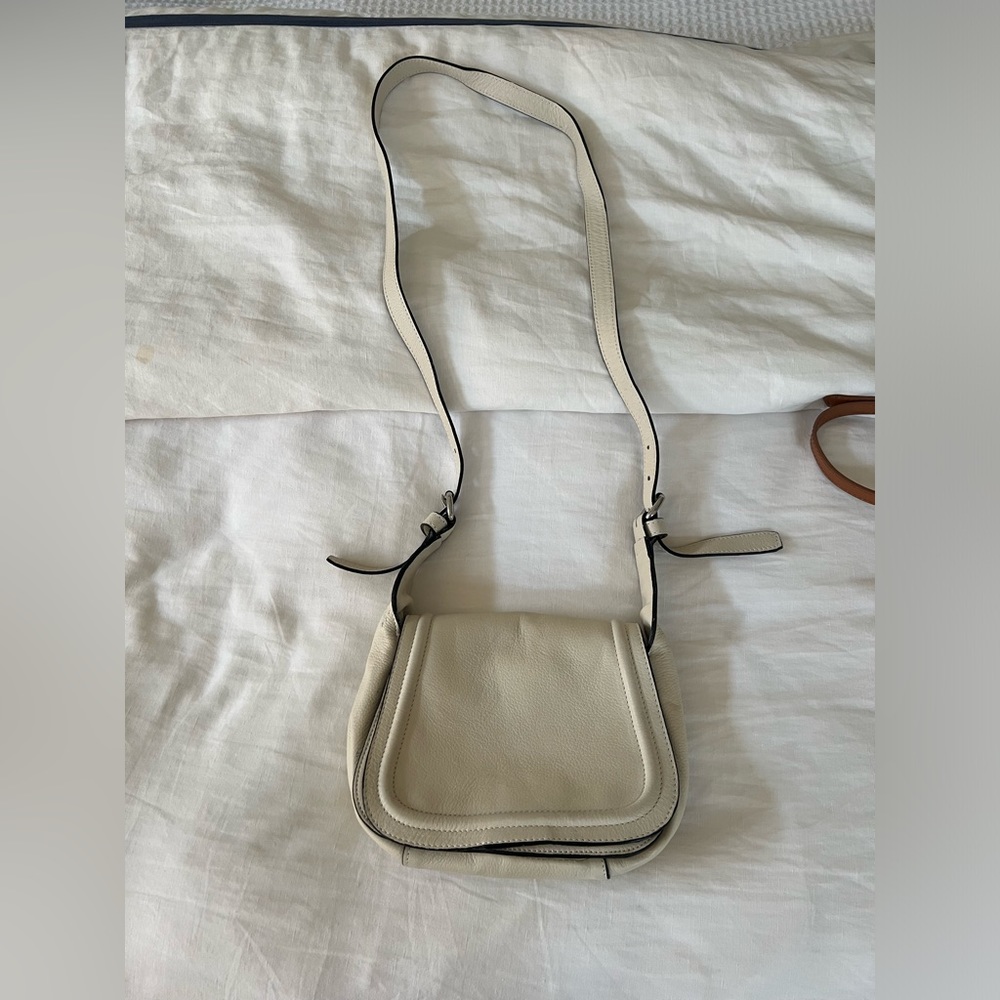 Zara Basics White Cross Body Purse